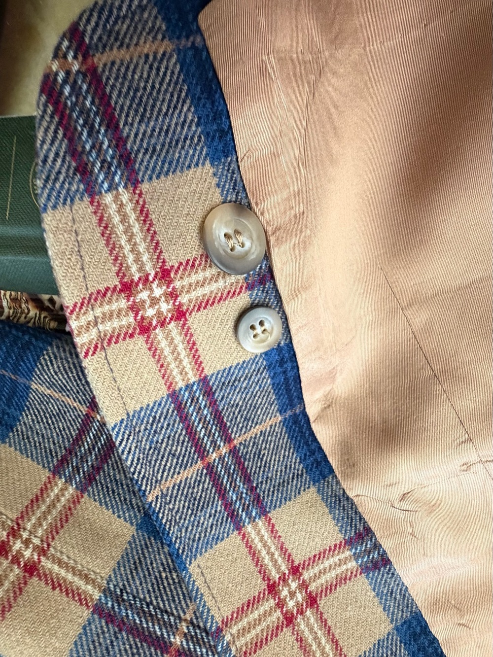 Pendleton Plaid Blazer in Blue, Tan and Red - Picture 11 of 15